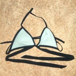 Bikini Top - Black & Baby Blue
